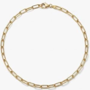 14K Gold Plated Paperclip Chain Necklace