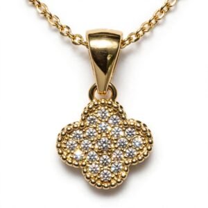 18K Gold Plated Clover Pendant Necklace
