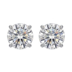 Sterling Silver Round Stud Earrings